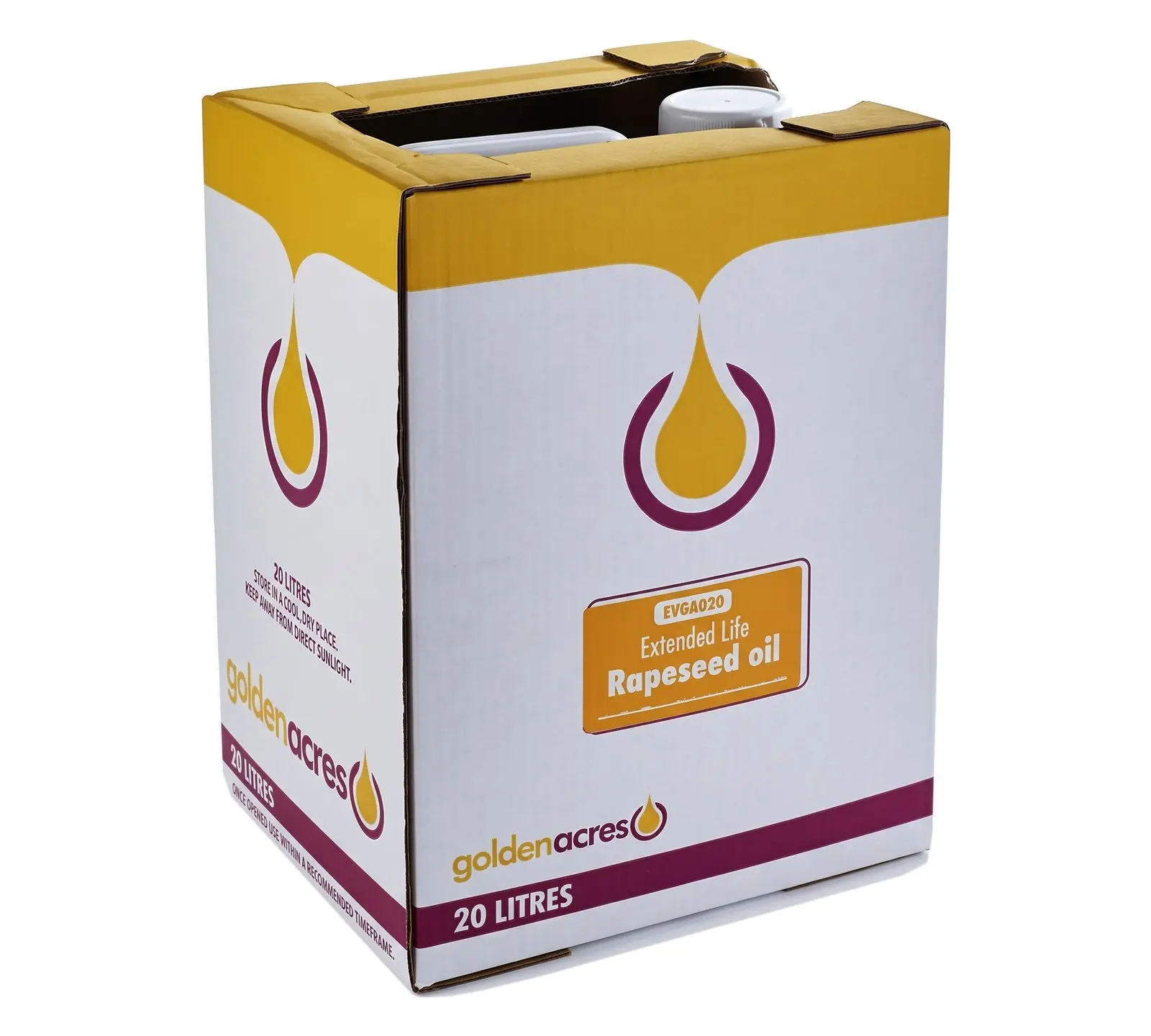 20 litre rapeseed oil catering box