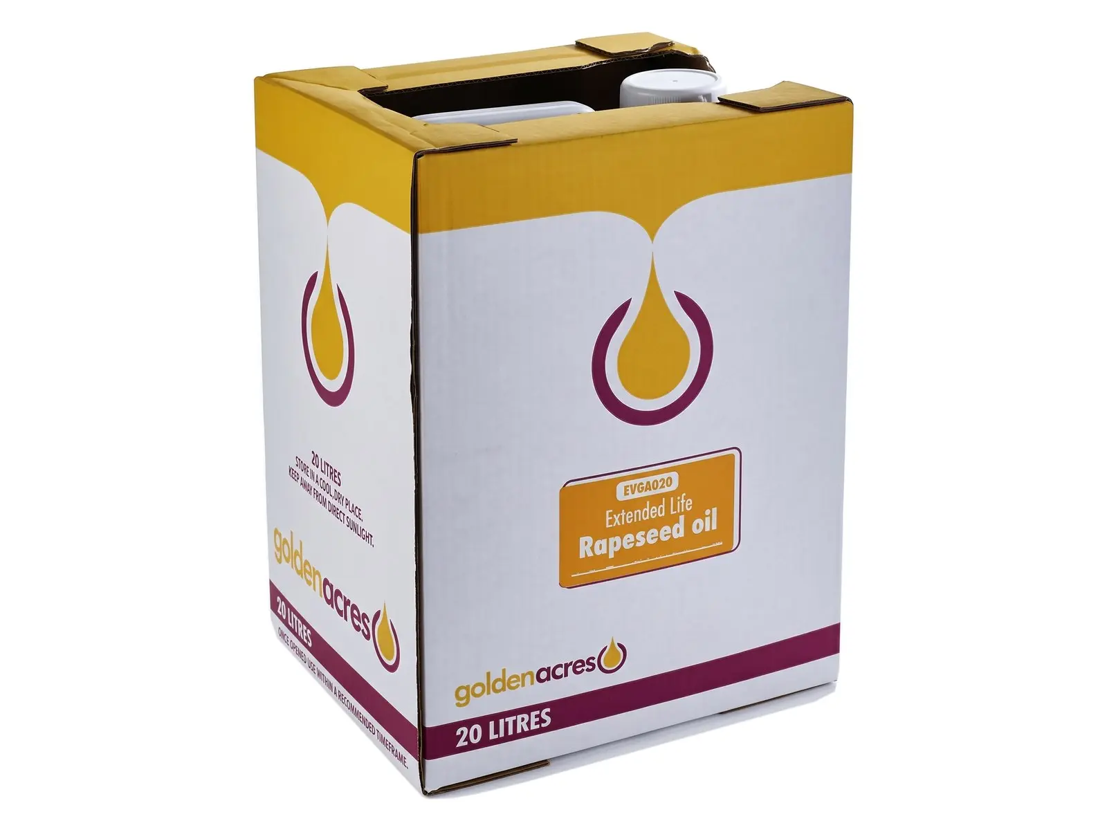 20 litre rapeseed oil catering box